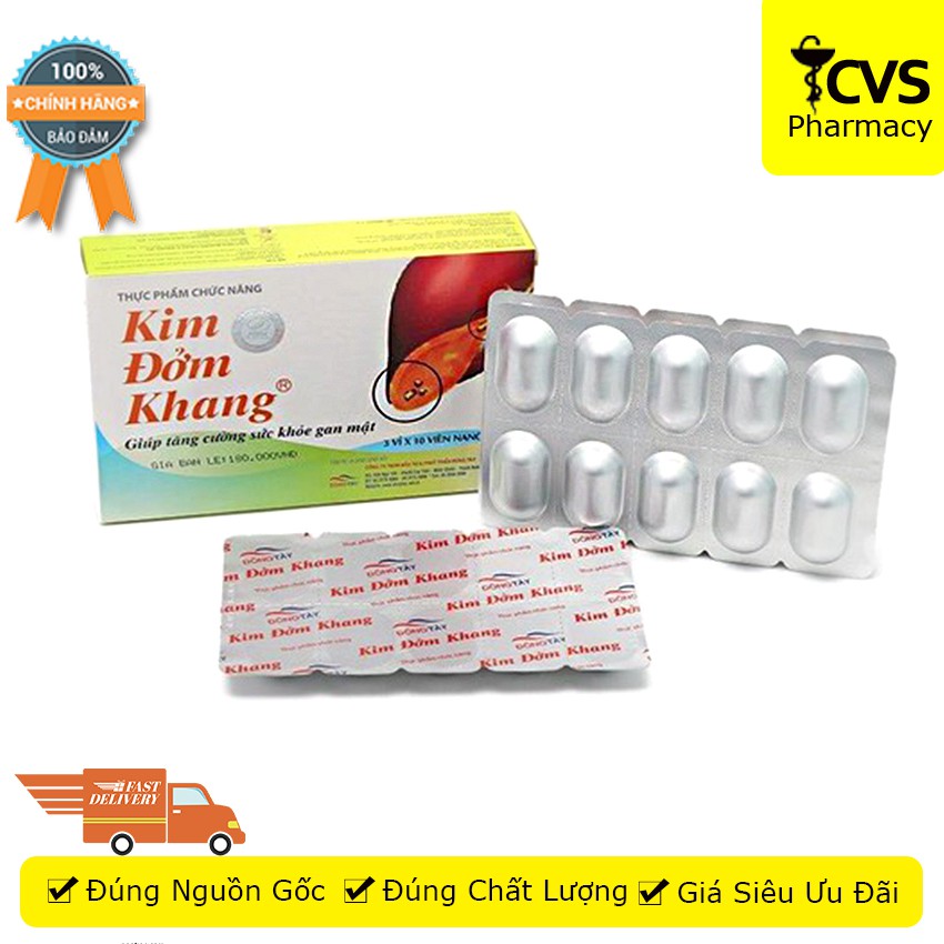 Kim Đởm Khang 30 viên uống hỗ trợ tan sỏi mật - cvspharmacy