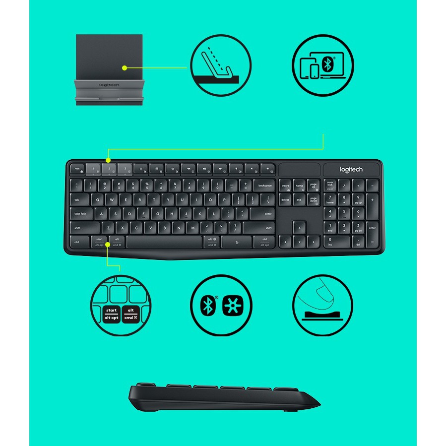 Bàn phím Bluetooth không dây K375s Logitech