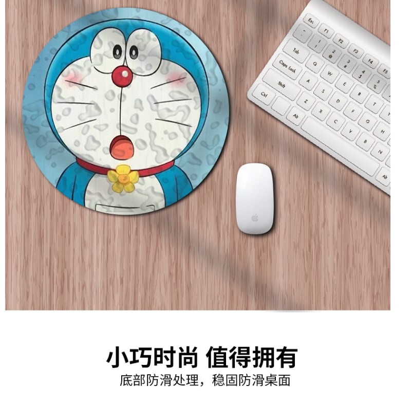 ♜☸♨Mouse pad round thick cartoon cute female wristband small fresh notebook keyboard pad student writing desk office game animation washable customizable personality creative computer desk mat ins wind