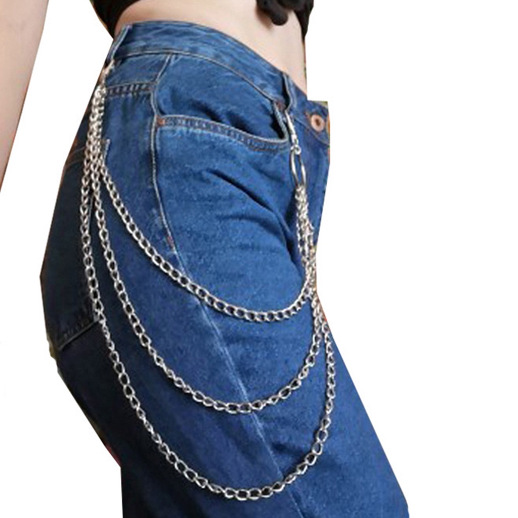 Móc khóa gắn quần bằng kim loại phong cách hiphop
