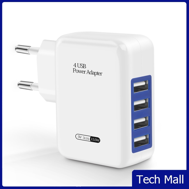 Đầu Sạc 4 Cổng Usb 5v/3a Cho Apple Iphone
