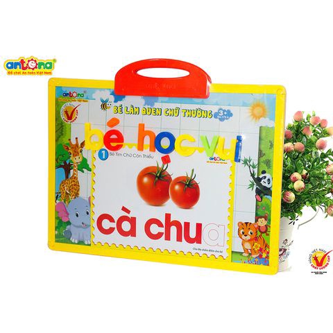 [CHÍNH HÃNG] Bảng Nam Châm Antona - Bé Làm Quen Chữ Thường - Thư Viện Đồ Chơi