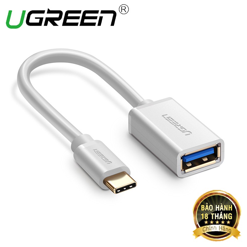 Cáp USB Type-C to USB 3.0 Ugreen 30702 Màu Trắng - Hàng Chính Hãng