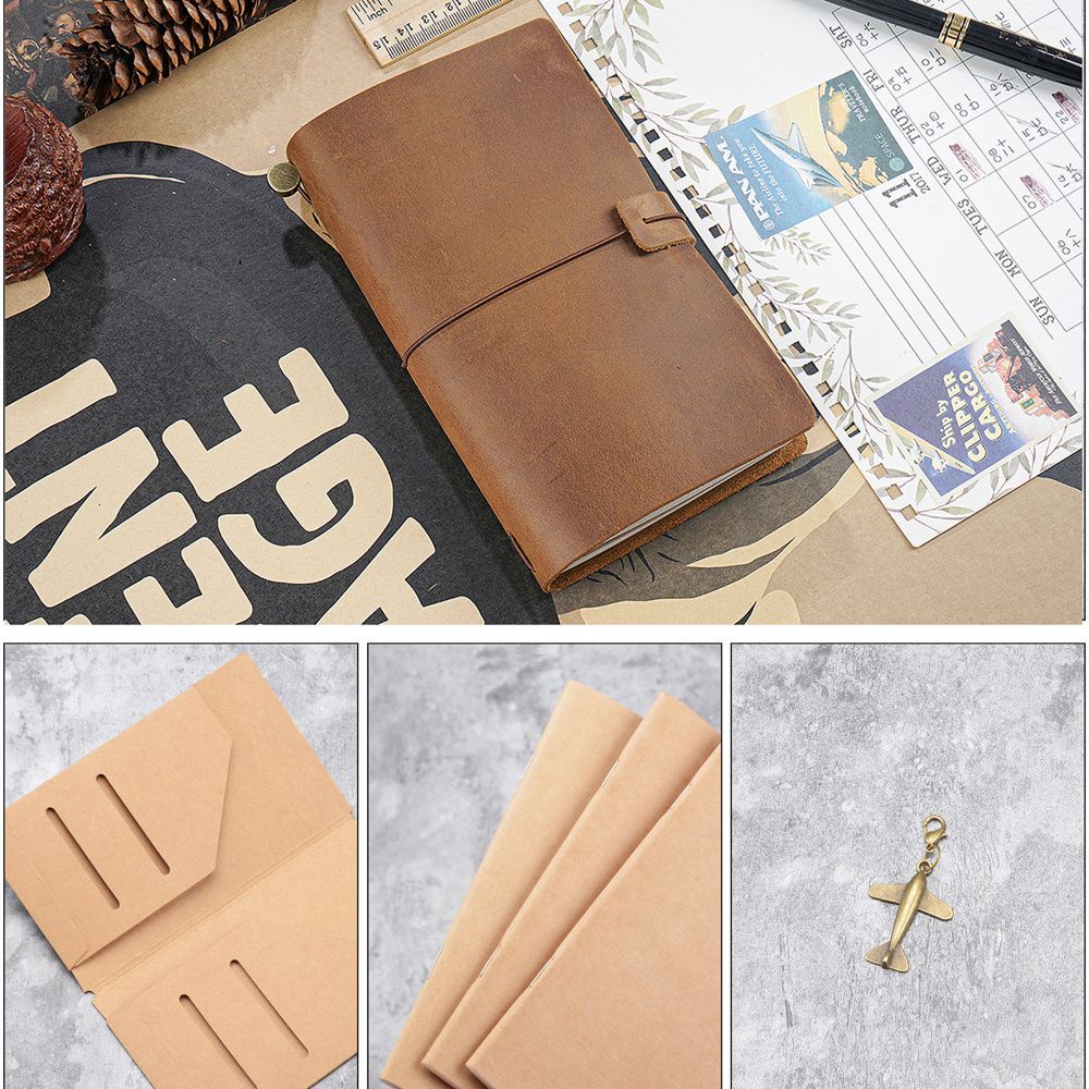 Sổ tay bìa da handmade nhiều màu phong cách vintage