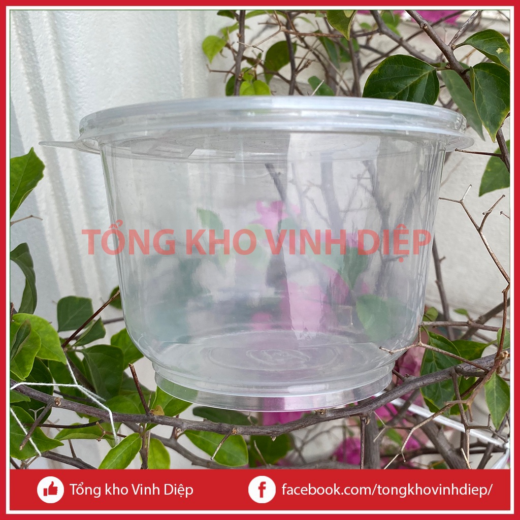 Bát nhựa 1 lít, tô nhựa 1000ml có nắp đựng bún phở cháo đồ ăn