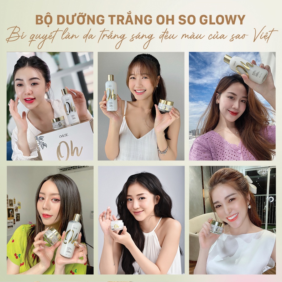 Combo Cream & Toner dưỡng trắng và phục hồi da OMUSE Oh So Glowy Brightening | BigBuy360 - bigbuy360.vn