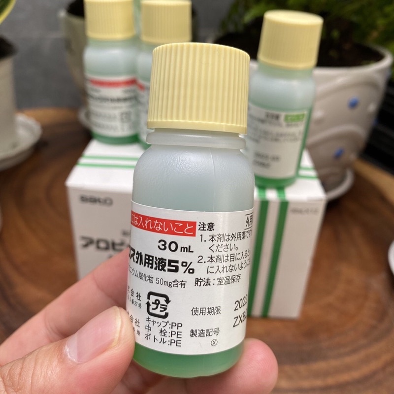 Hộp tinh chất mọc tóc thảo dược chống hói, rụng Sato AROVICS Solution 5% Nhật Bản 30mlx12