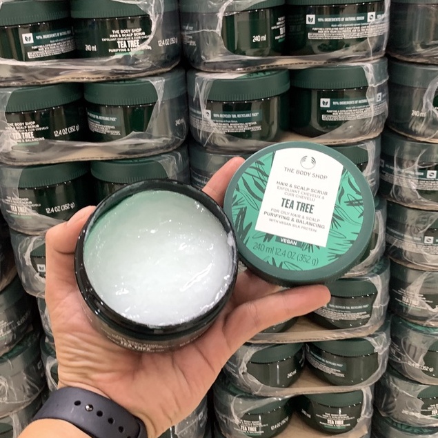 Dầu Gội Tẩy Tế Bào Chết Fuji Green Tea The Body Shop Cleansing Hair Shampoo Scrub 240ml