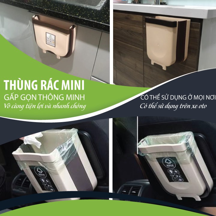 THÙNG RÁC GẤP GỌN  - THÙNG RÁC VĂN PHÒNG THÔNG MINH