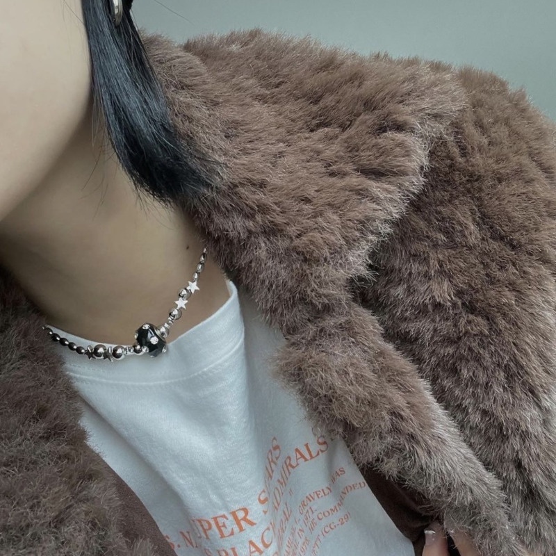 Vòng Cổ choker Thép Mặt Ngôi Sao Nhỏ Thời Trang Trung Tính