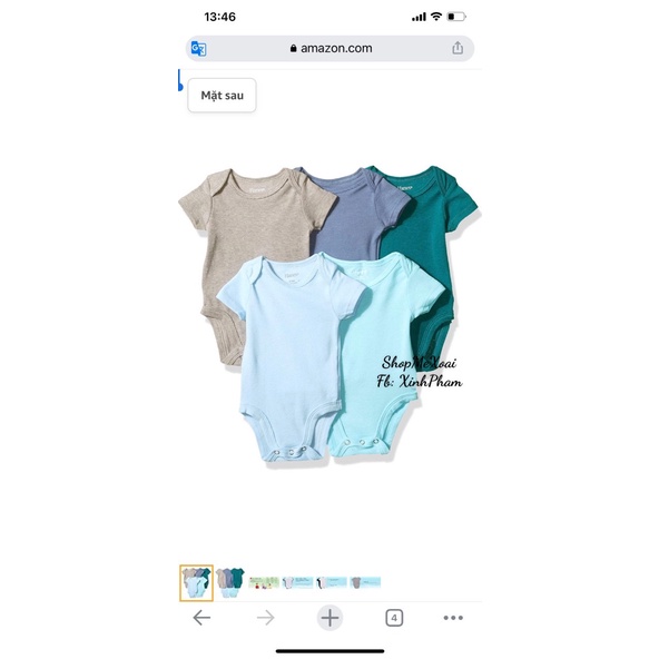 BODY CHIP CỘC TAY SIZE 9-11KG HIỆU HANES XUẤT DƯ XIN CHO BÉ TRAI/BÉ GÁI SIZE 18M
