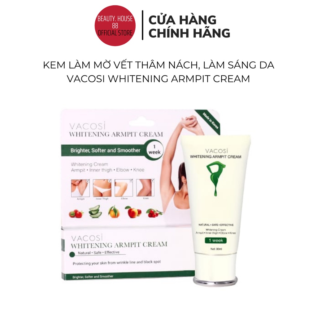 Kem Dưỡng Trắng Vùng Da Dưới Cánh Tay Nách Vacosi Whitening Armpit Cream 30ml