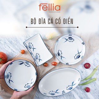 Dĩa đĩa hình con cá cổ điển Fellia cao cấp góp phần bữa cơm thêm phong phú có phân loại