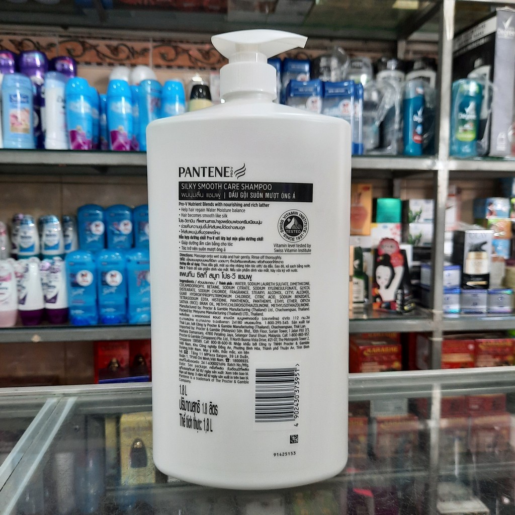 Dầu gội Pantene suôn mượt óng ả 1,8L