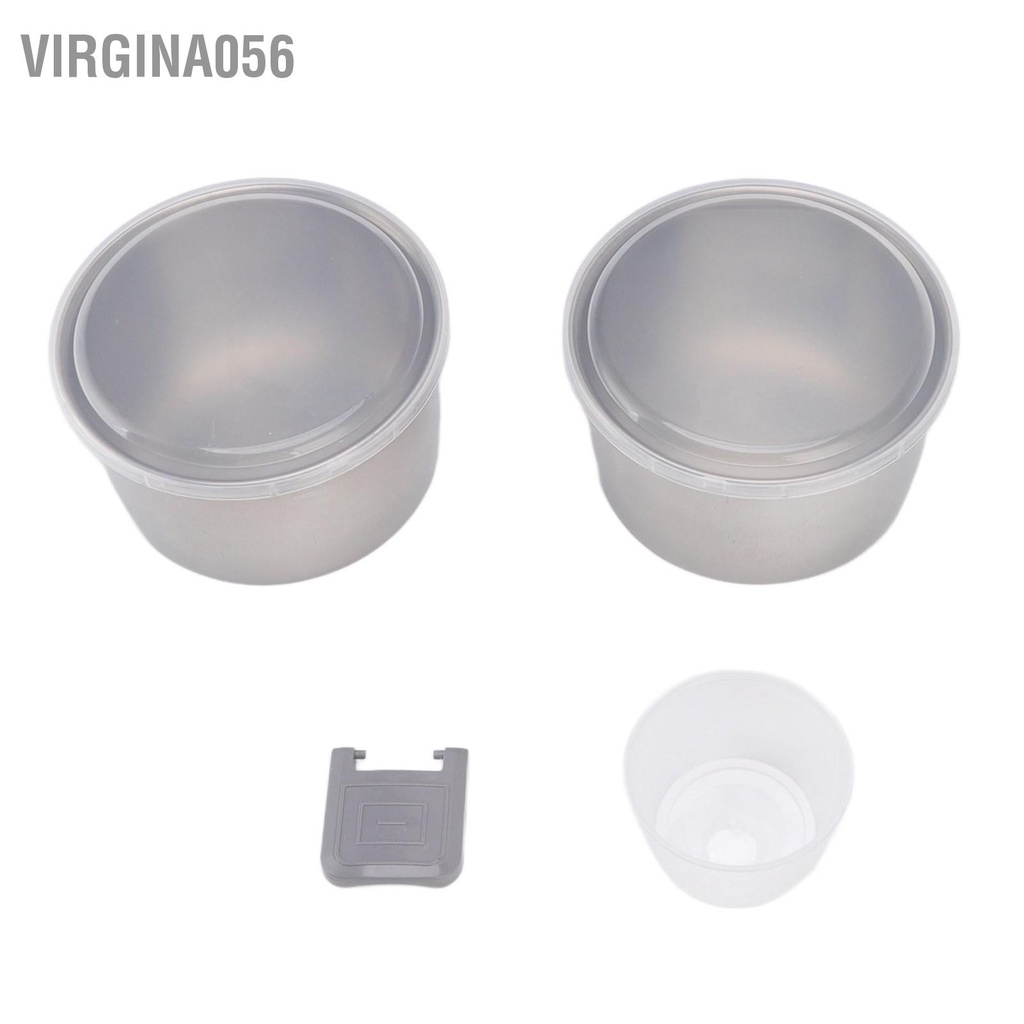 Virgina056 Hộp cơm điện một lớp thép không gỉ bên trong Lót thực phẩm di động hâm nóng cho công việc Đi du lịch bộ đường dài
