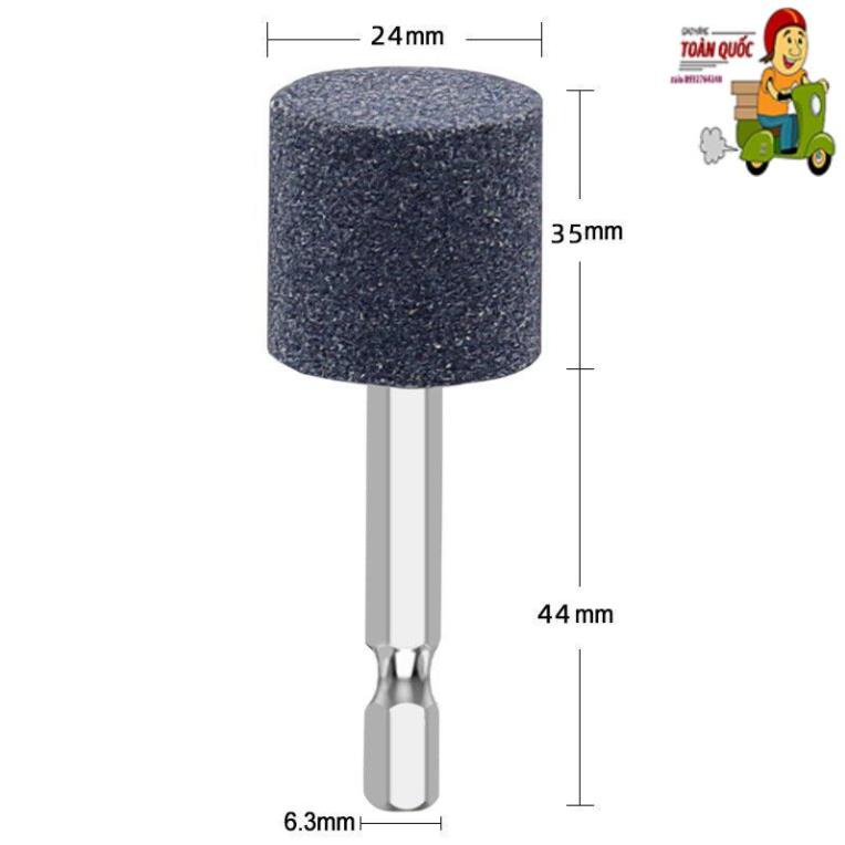 Mũi đá mài 24mm chuôi lục giác 6.35mm  - Phụ kiện máy khoan mài khắc mini đa năng