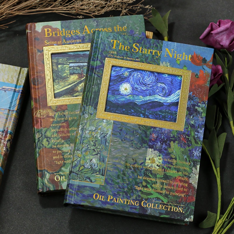 Sổ Tay Ghi Chú Họa Tiết Tranh Vẽ Van Gogh