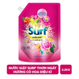 Nước giặt Surf Thơm ngát hương cỏ hoa diệu kỳ túi 2.2kg