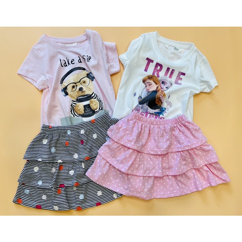 Bộ áo kèm chân váy bé gái HM