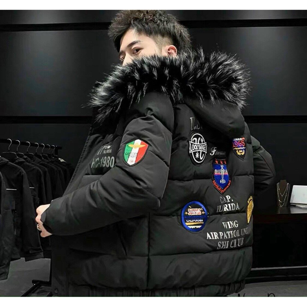 Áo Khoác Phao Nam Mũ Lông Hàng Cao Cấp Siêu Mềm Siêu Ấm Siêu Đẹp