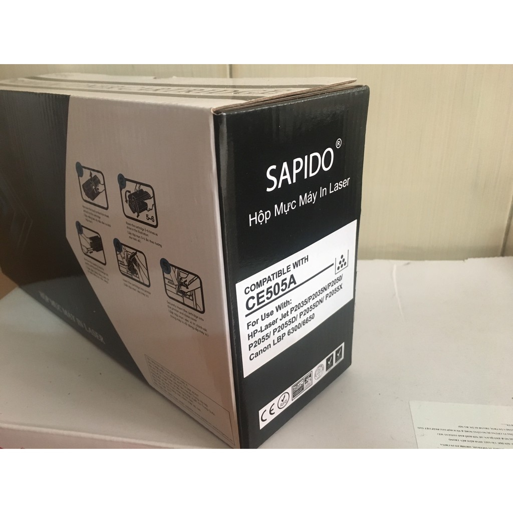 Hộp Mực  Cho Máy In HP P2005, HP P2030, HP P2035, HP P2035N, HP P2050, HP P2055, HP P2055d, HP P2- Sapido 05A (CE505A)