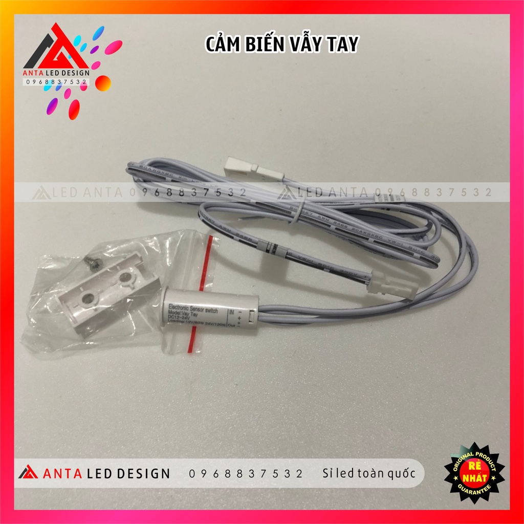 Cảm biến vẫy tay, đóng mở, chạm dùng cho LED 12v kết hợp led thanh , led dán trang trí nội thất, tủ bếp