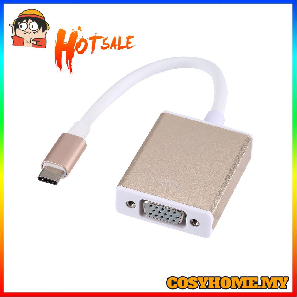 Dây Cáp Chuyển Đổi Từ Cổng Usb C Sang Cổng Vga 3 Cổng Dành Cho Macbook