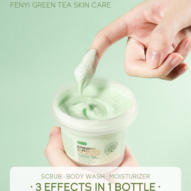 Tẩy Tế Bào Chết Trà Xanh Fenyi Exfoliating Scrub Green Tea Giảm Mụn 100g