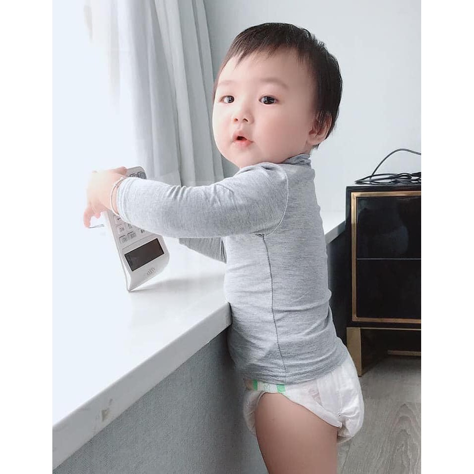 ÁO CAO CỔ THUN GÂN MINKY SIZE 100-110