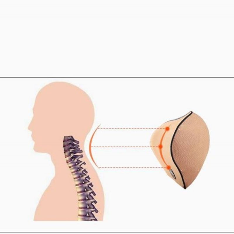 Combo gối tựa đầu lưng cao su non cao cấp siêu đàn hồi, dùng cho xe ô tô, ghế văn phòng ngồi êm ái cảngày không đau nhức
