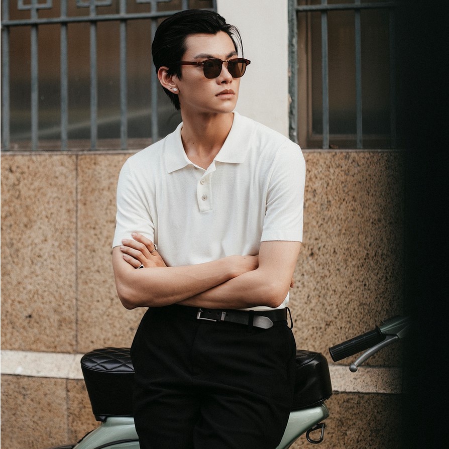 Áo polo nam premium trắng HIGHWAY MENSWEAR Aston