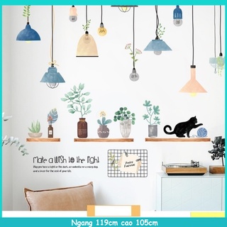 Decal dán tường Đèn con mèo A10 - Decal dán tường Hàn Quốc