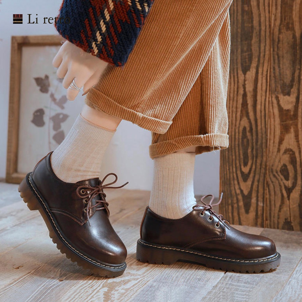 Giày Original Derby - Giày da nữ vintage Li retro