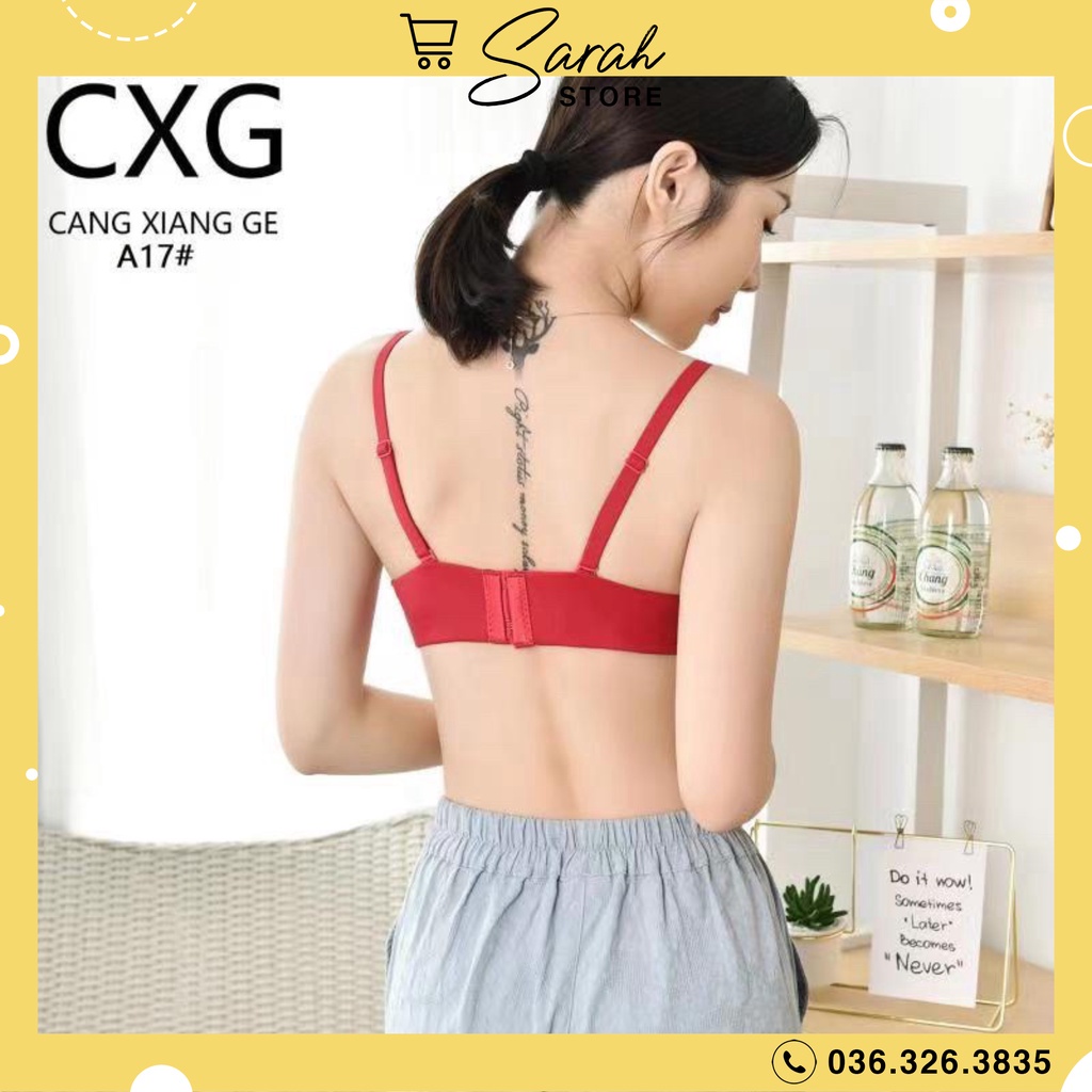 Áo Ngực Áo Lót Nữ CXG A17 Siêu Đẩy Ngực, Mút Kép Trơn Có Gọng Nâng 4cm