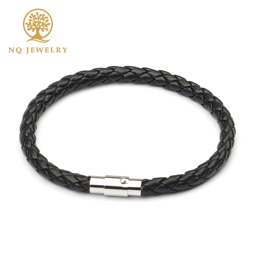 Vòng tay da khóa nam châm - NQ Jewelry