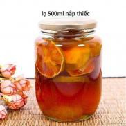 Hũ thủy tinh tròn 500ML nắp thiếc | FREE SHIP 50K