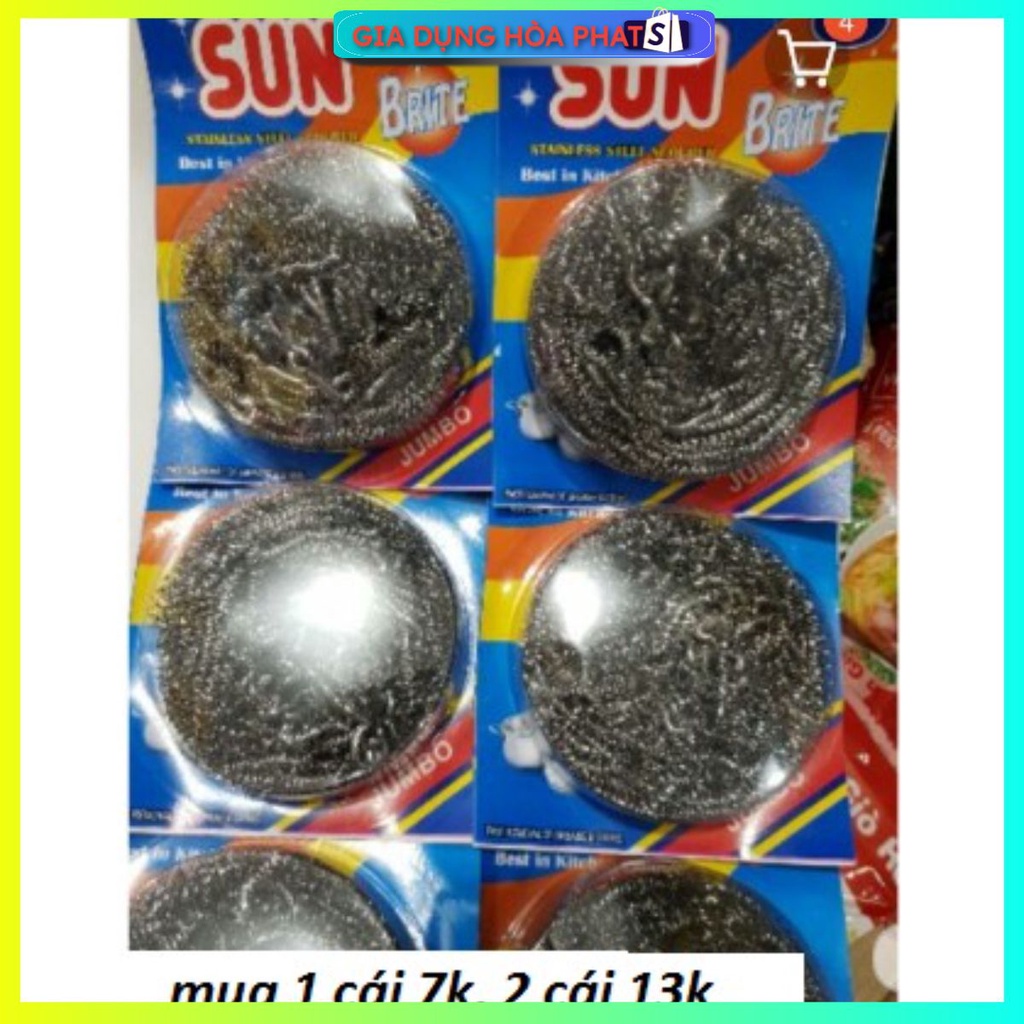 Cước chà nồi màu xanh sun (1 cái )