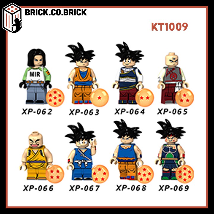 Bảy Viên Ngọc Rồng Đồ Chơi Minifigure Dragon Ball Lắp Ráp Anime Nhật Bản Krillin Tien Shinhan Goku Bardock KT1009