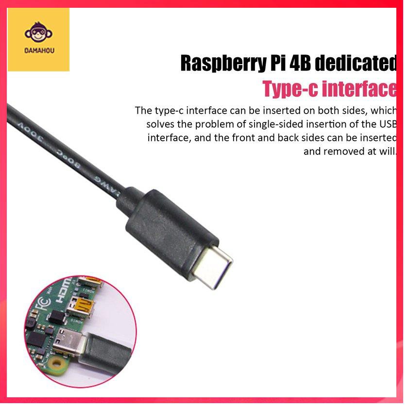 Đối với Bộ chuyển đổi nguồn điện Raspberry Pi 4 BẬT / TẮT Công tắc USB-C 5V 3.0A