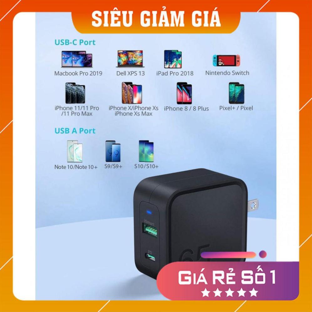 [Free Ship - Giá Hủy Diệt] - Củ sạc RavPower RP-PC133 PD 65W