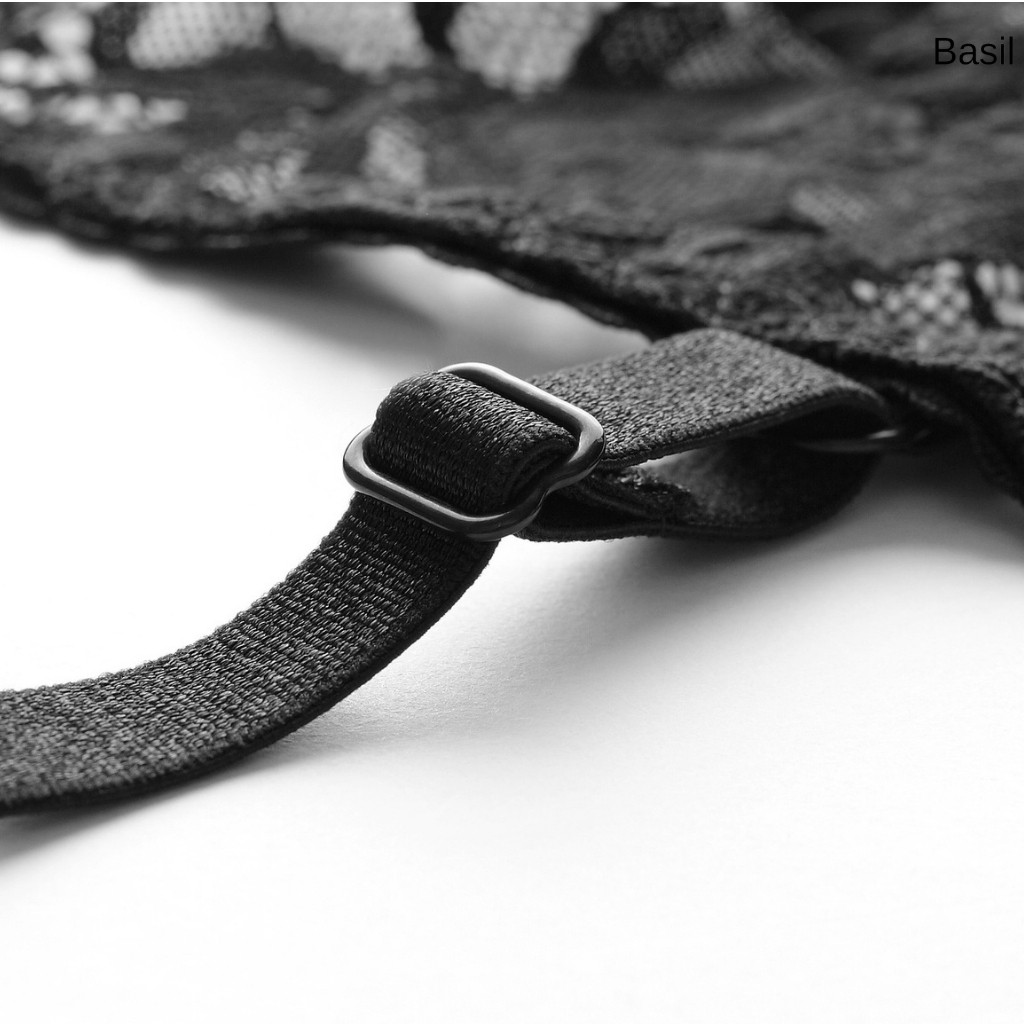 Bộ đồ lót QB10 nữ cup ngang có gọng mút vừa nâng ngực tự nhiên phối ren Basil | BigBuy360 - bigbuy360.vn
