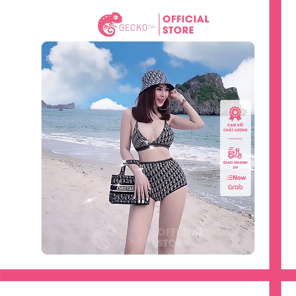 Bikini Đồ Bơi 2 Mảnh Quần Cạp Cao Họa Tiết Di.or GK0274 (Ảnh Thật)