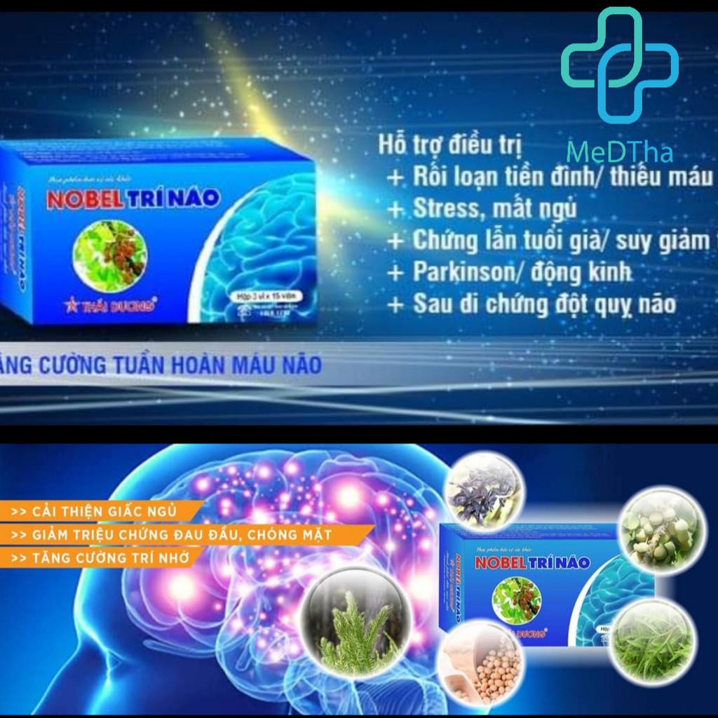 Viên uống bổ não Nobel Trí Não - Bổ não, hoạt huyết dưỡng não, phòng ngừa tai biến mạch máu não (45  viên) [Chính hãng]