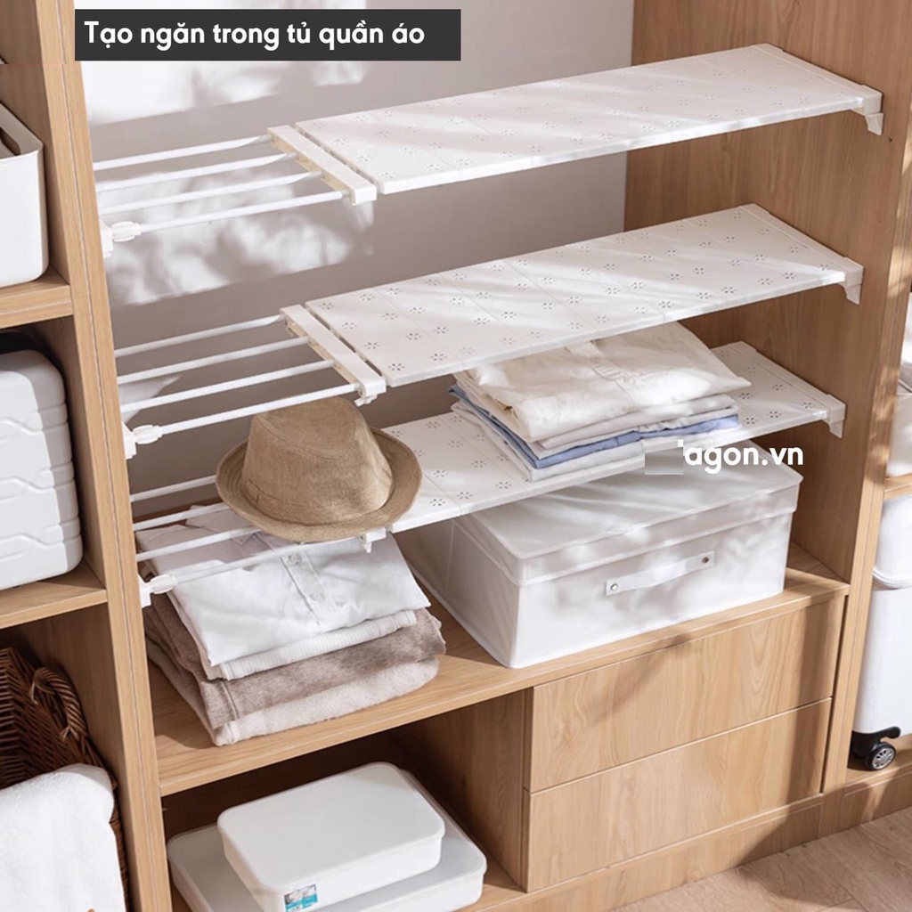 Giá Kệ Bếp Dự Phòng Chia Ngăn Tủ Bếp, Gầm Bếp, Tủ Giày Tiện Lợi Không Cần Khoan Vít