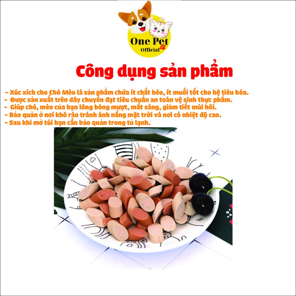 Xúc xích cho Chó, Xúc xích cho chó mèo giàu dinh dưỡng và vitamin  - One Pet Shop