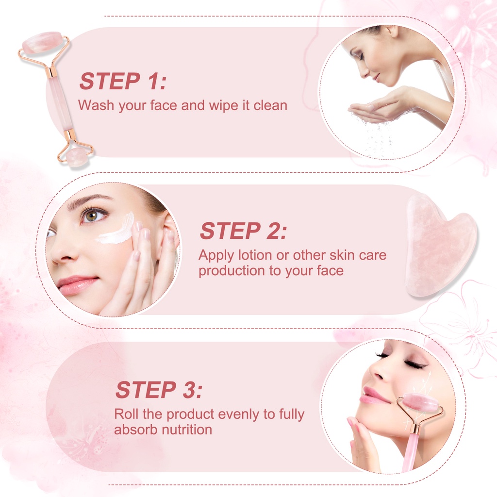 Bộ dụng cụ massage mặt MAANGE bằng đá ngọc bích chăm sóc sức khỏe 90g