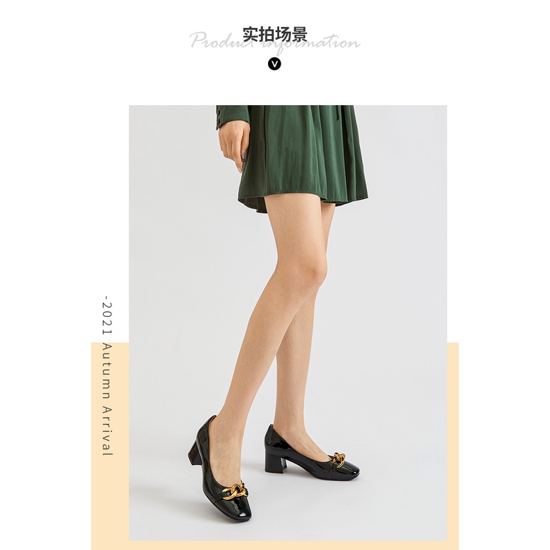 Giày cao gót dusto mũi vuông gót vuông thời trang công sở cao cấp da mềm chắc êm chân cao 5cm màu đen be CG026