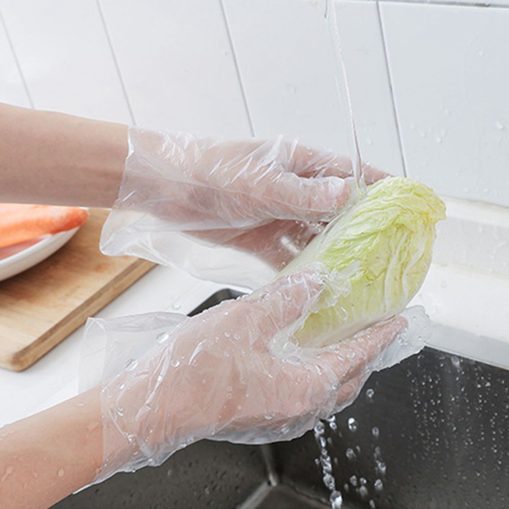 Set 100 găng tay nhựa dùng một lần an toàn đa năng cho nhà bếp