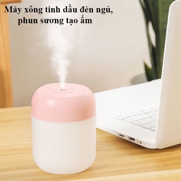 Máy Xông Tinh Dầu Đèn Ngủ Phun Sương tạo ẩm mini G009