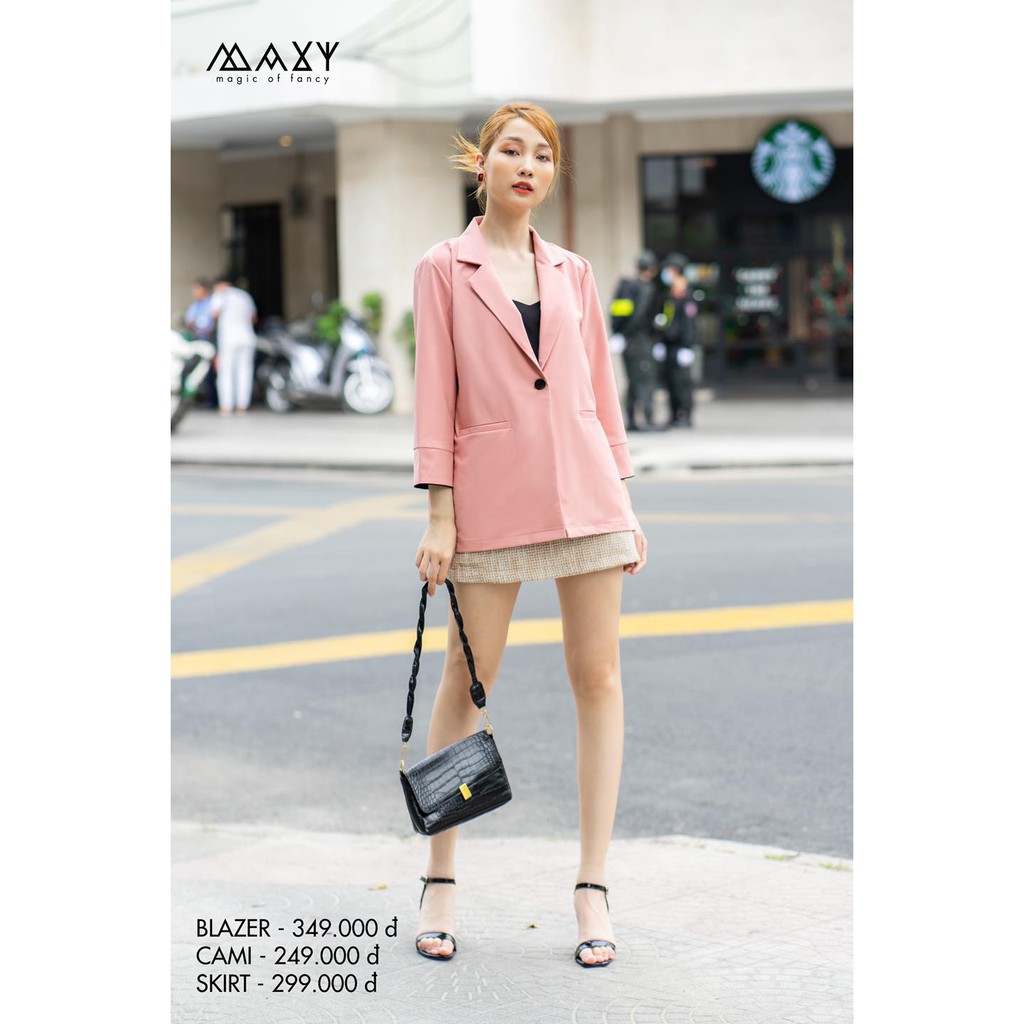 Áo khoác blazer phong cách Hàn Quốc pinky blazer Maxy Workshop | BigBuy360 - bigbuy360.vn